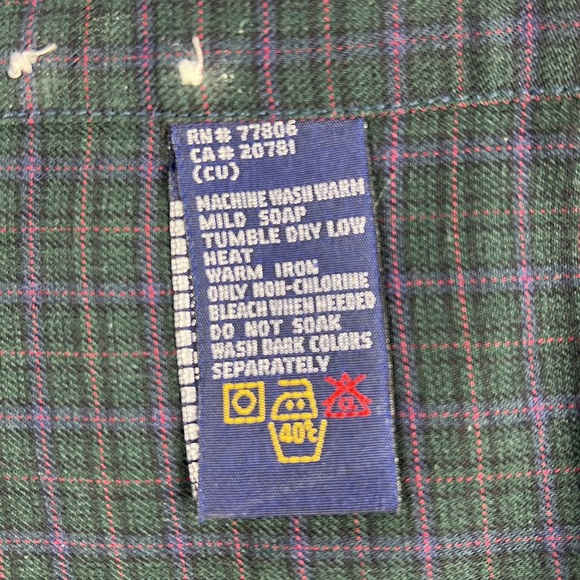 VTG Tommy Hilfiger Plaid Patchwork Color Block Tartan Small Long Sleeve Shirt - Picture 12 of 13